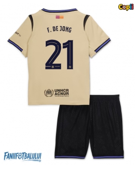 Barcelona Frenkie de Jong #21 Echipament de Fotbal Replică 2025-26 Copii Deplasare (+ Șorturi)